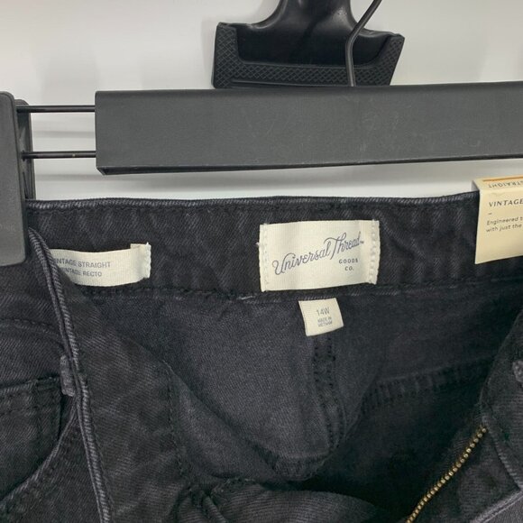 Universal Thread Jeans Black Vintage Straight Stretch Denim NWT - Picture 5 of 11
